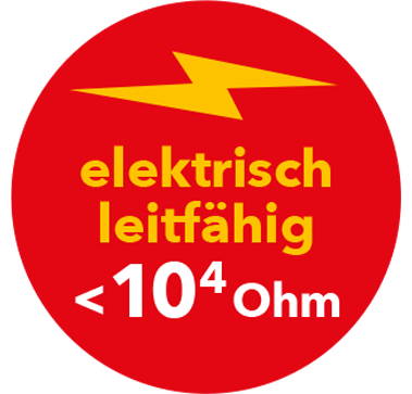 elektrisch-leitfähig < 10⁴ Ohm 