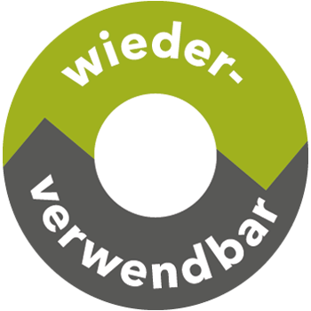 Wiederverwendbar, da aufschraubbar