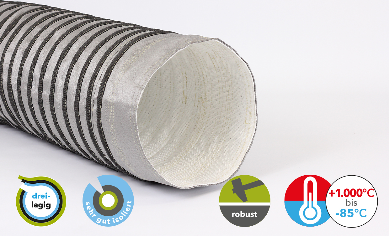 High temperature hose TR1000 (-85°C to +1,000°C)