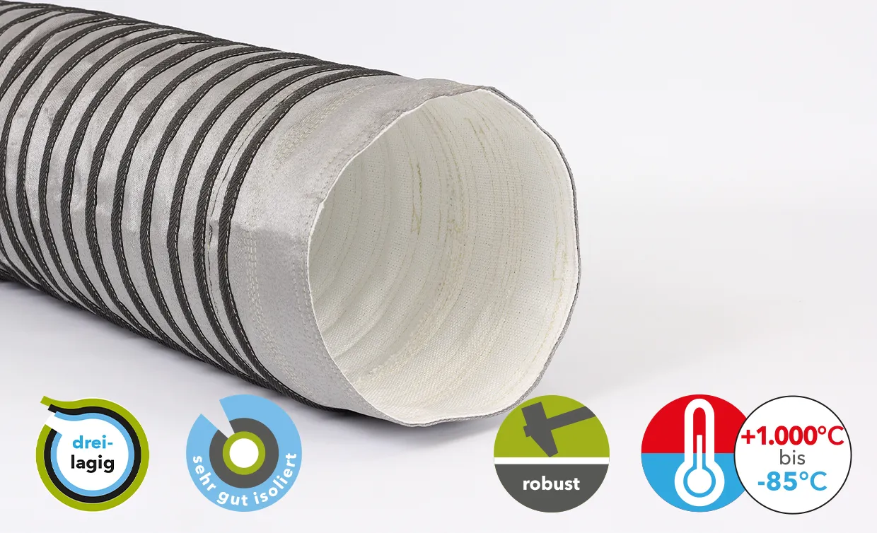 Hochtemperaturschlauch TR1000 (-85°C bis +1.000°C)