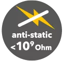 Antistatisch < 10⁹ Ohm