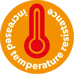 Very good temperature resistance
